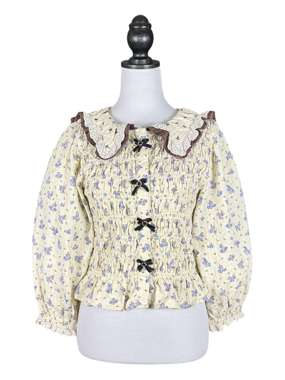 Urban Outfitters Kimchi Blue Cottagecore Grandmacore Coquette Western Top L - Picture 2 of 10